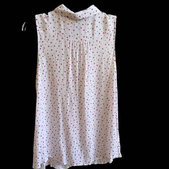 LC Lauren Conrad Disney Collection Red/Pink Teardrop Print Blouse Misses size M - Picture 5 of 5